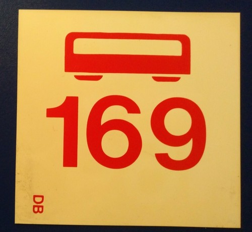 Wagen 169 zug schild - 169,