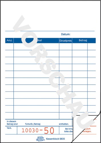 Avery zweckform formularbuch - avery,