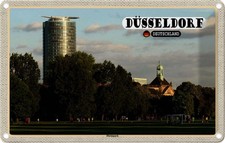 Blechschild 12x18 cm Düsseldorf Rheinpark Natur Bildmotiv Reisemotiv Abenteuer R
