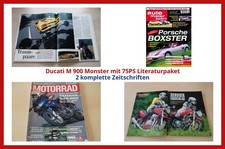 Ducati M 900 Monster mit 75PS Literaturpaket - 2 komplette Zeitschriften