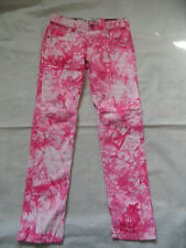 CUSTO BARCELONA GROWING stylische Jeans pink weiß Batikstil Gr. 12 J TOP ST421