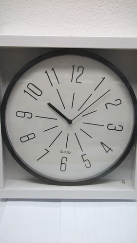 Mebus wanduhr 34cm schwarz - wanduhr,