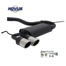 Sport Auspuff Endschalldämpfer N 2x76 rund schräg paßt für Audi A3 8P Edelstahl