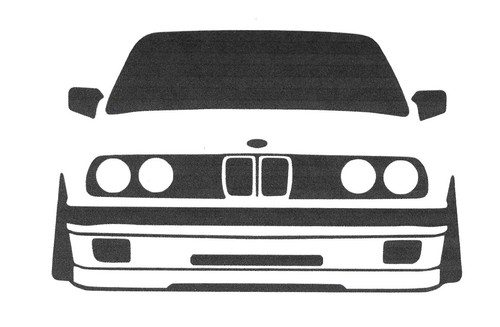 E30 silhouette 14x9cm - 14x9cm,, auto