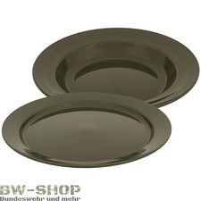 HIGHLANDER OUTDOOR TELLER KUNSTSTOFF FLACH / TIEF BW ARMY PLATE ARMEE GESCHIRR