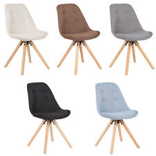 Esszimmerstuhl 2 x Esszimmerstühle Küchenstuhl Design Leinen Holz Stuhl #712