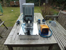 Presse Stanze mit Messer pneumatisch ca. 40kg aus Alu & Fußschalter reperaturb.