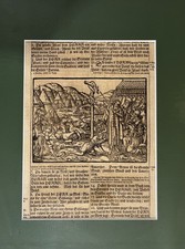 Lutherbibel Original Seite - Kupferstich in MuseumsPassepartout um 1700