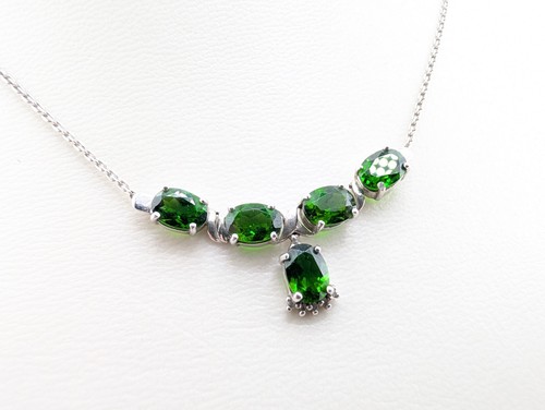 Chromdiopsid collier kette 925 - collier,