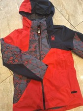 Spyder Skijacke rot schwarz Jungen 146/152
