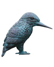 Bronzefigur stehender Eisvogel