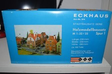 Huppertz holz-modell-bau "Eckhaus" Spur1 M 1:32/35 unmontiert in OVP No.974