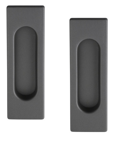 Muschelgriff anthrazit - 2x,