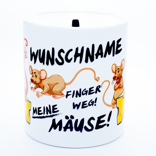 Mäuse spardose mit namen - mit,