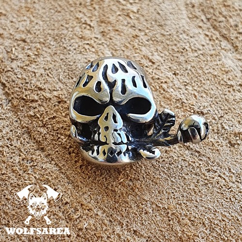 Edelstahl skull endkappe - edelstahl,