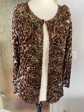 CHANNEL21 Cardigan, Gr. 44, leo m. Blüten /Perlen ´