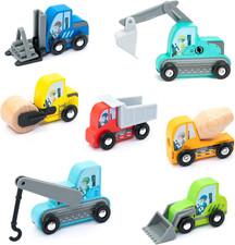 Holzbaufahrzeuge Set für