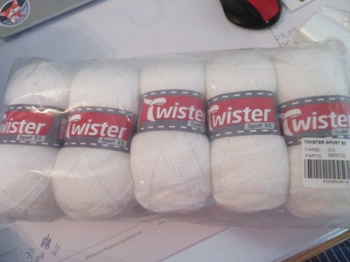 250 weiße wolle twister - 250,