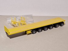 Herpa -- gelb neutral Schwertransporte  -- Nooteboom Flat Auflieger 6achs