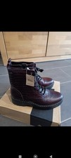 Bullboxer Aalbo Boots Stiefel Stiefeletten Weinrot 40 Croco Neu