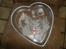 Walther Glas Herzschale Weihnachten mit Bärchen im Bett   Ø 34cm