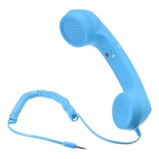 3.5mm Retro Telefon Handgerät Telefonhörer für Mikrofon Lautsprecher Himmel Blau