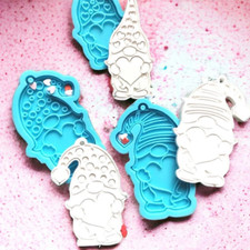 3er Set Herz Wichtel Gießformen Schlüsselanhänger, Silikonform Geschenkanhänger