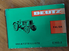 Orig. Deutz F4L514 Ersatzteilliste spare parts Traktor Tractor prospekt K16