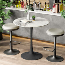 Rund Bistrotisch Marmor Optik Stehtisch Bartisch Tresentisch Küchentisch Gold 