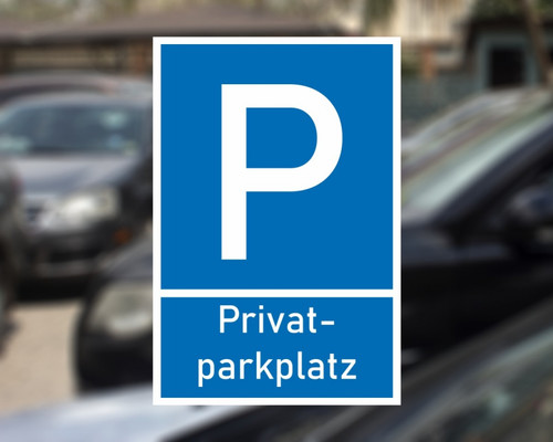 Aufkleber privatparkplatz blau - aufkleber,