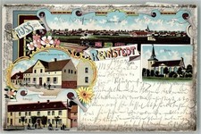 13704707 - 4271 Reinstedt Lithographie Gasthaus Zum deutschen Kaiser Kirche