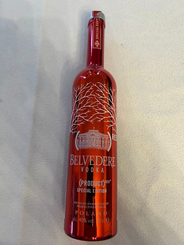 Leere belvedere flasche rot - belvedere,