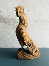 Hahn geschnitzt / Eiche / handgeschnitzt / 21,5cm / Volkskunst /