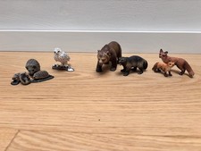 Schleich Wildtier Set, Igel, Schneeeule, Bär, Vielfraß, Fuchs