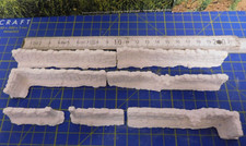 1:72 Diorama: 7 Mauerteile, unbemalt, beidseitig gegossen Bruchsteinmauer  "NEU"