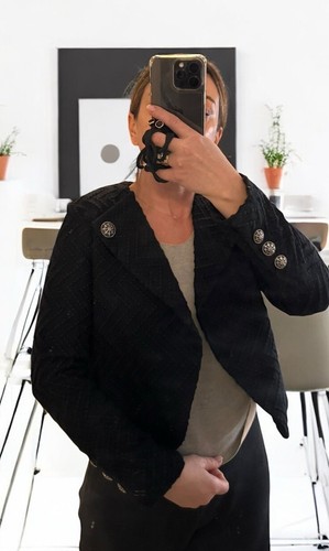 Chanel jacke schwarz - schwarz, gr.34