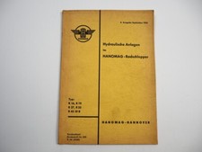 Hanomag R16 R19 R27 R35 R45 III B Hydraulik Anlage Betriebsanleitung 1956