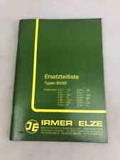 IRMER + ELZE Ersatzteilliste Typen 60/65 div. Modelle fahrbarer Kompressor