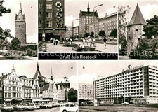 ROSTOCK  CITY Kroepeliner Tor Lange Strasse Stadtmauer Ernst Thaelmann Platz Int