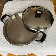 AMC Griddle 1,5L, 28 cm Edelstahl Grillplatte Pfanne Grillpfanne Bratpfanne