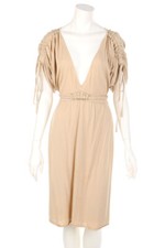 VALENTINO ROMA Cocktail Dress Drawstring I 44 = D 38 beige
