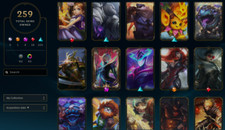 LoL Account 259 Skins Platin 3 Lv354 EUW sehr seltene Skins