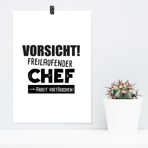 Juniwords poster vorsicht - juniwords, "vorsicht