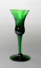 Holmegaard Kastrup, Bell Glas, Aquavit grün, H. ~14,5cm, ~ 110g, ~ Vintage