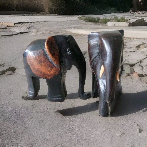 Figur holz elefant - (, 2