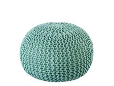 Pouf PREMIUM ø45cm Sitzhocker Strickpouf Innen Terrasse Pool Garten Ocean Wave