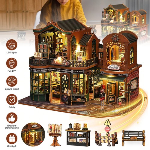 Diy holzpuzzle miniaturhaus - 3d,