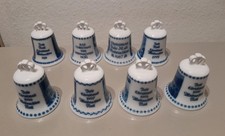 8 Stück Berlin Design ,Weihnachts-Glocke, Porzellan, 1981-1999