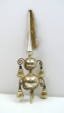 alte Christbaumspitze mit leonischem Draht und Glocken Tinsel Weihnachten 9589