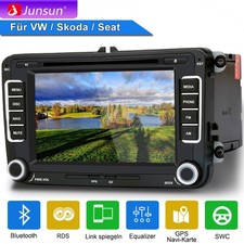 7" Autoradio CD DVD Für VW Golf 5 6 Passat EOS Skoda Seat GPS BT RDS SWC